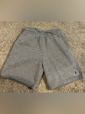 Jordan Gray Athletic Fleece Shorts with Jumpman